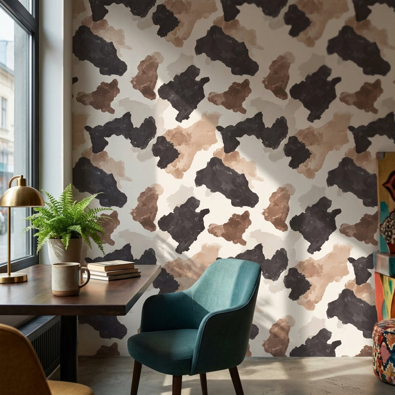 Papier peint camouflage abstrait moderne