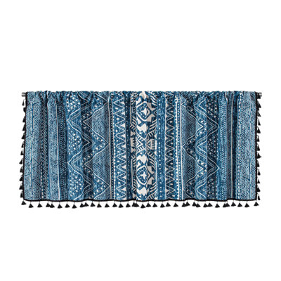 Kbndieu Valance Curtains for Kitchen - Window Light Blocking Short Rod Pocket Curtain Panels for Small Window Bathroom Basement