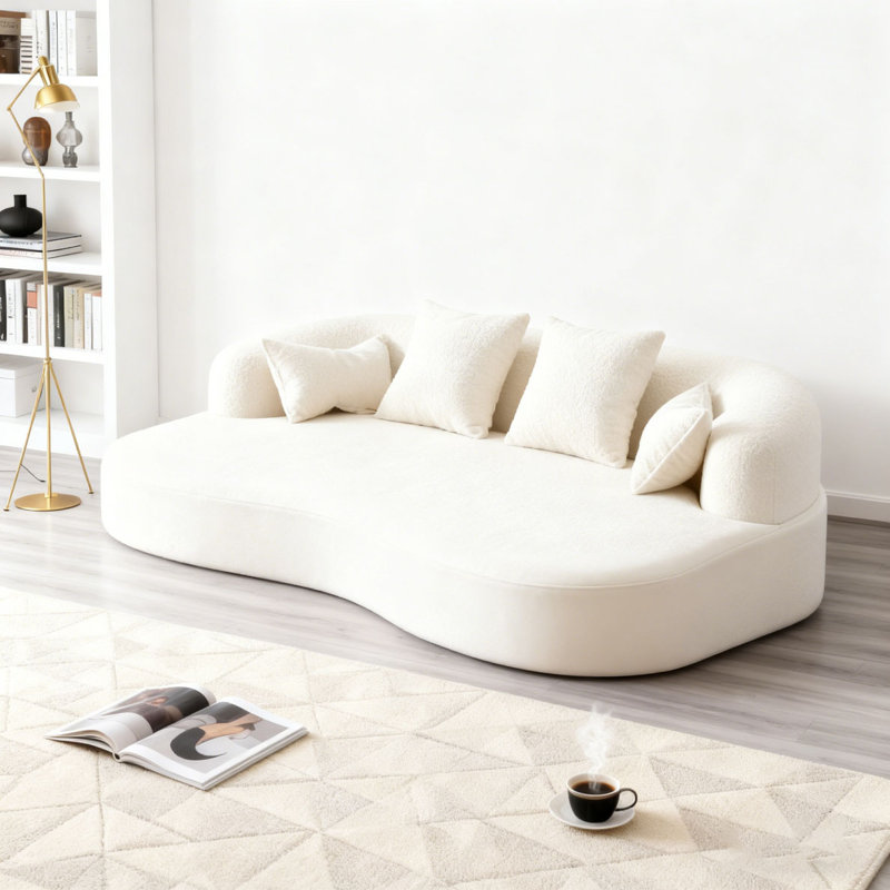 Canapé-lit pliable, canapé-lit convertible 70 po, Blanc lait
