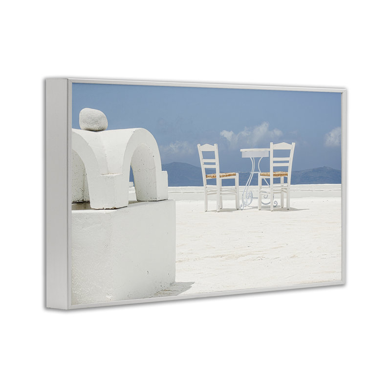Art numérique giclée surplombant le ciel par Erin Marie, Estampe numérique encadrée blanc bord de mer, H 12 po x l 18 po