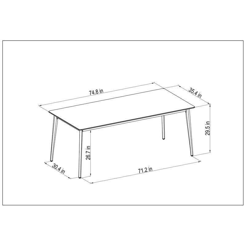 Dames Rectangular Outdoor Dining Table