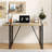 Rustic Industrial Rectangular Wood Dining Table For 4-6 Person, With 1.5" Thick Engineered Wood Color Tabletop And Black Metal Legs,Desk For Kitchen Dining Living Room, 55.1" X 31.4"X 29.9"