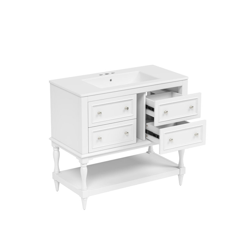 Ensemble de meuble-lavabo 36 po avec lavabo, Blanc
