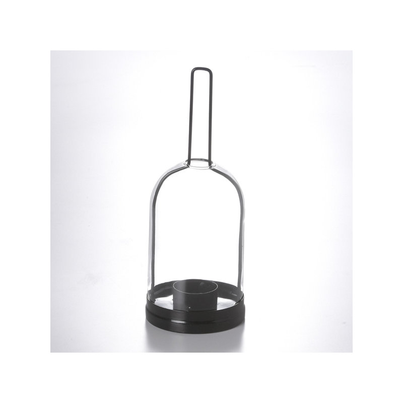 Porte-photophore en métal suspendu, H 14,5 po x l 5,5 po x P 5,5 po
