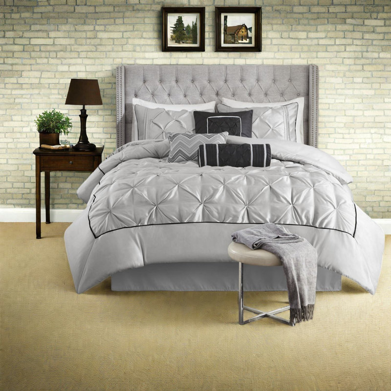 Ensemble de literie pour pièce pour grand lit moderne capitonné en polyester