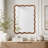 30"x40" Wavy Rectangle Solid Wood Frame Decorative Mirror-220543138