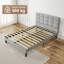 Velvet Upholstered Platform Bed with Headboard-114297177