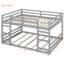 Lit double superposé gris - construction, convient à deux matelas, rehausse le style du lit de la chambre à coucher, apparence solide, matelas-266450860