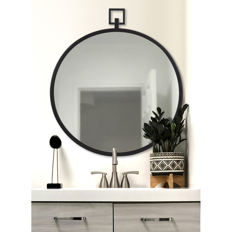 Alyshia Metal Mirror, Black