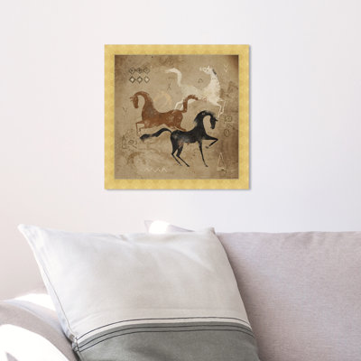 Oliver Gal " Primitive Cave Horse Drawing " by Oliver Gal