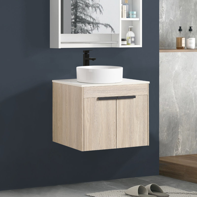 Wall Mounted Bathroom Vanity With Sink, 24"