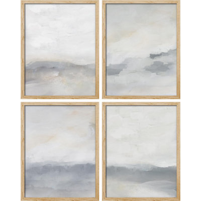 " Abstract Landscape Serene And Calming Aesthetic " 4 - Pieces