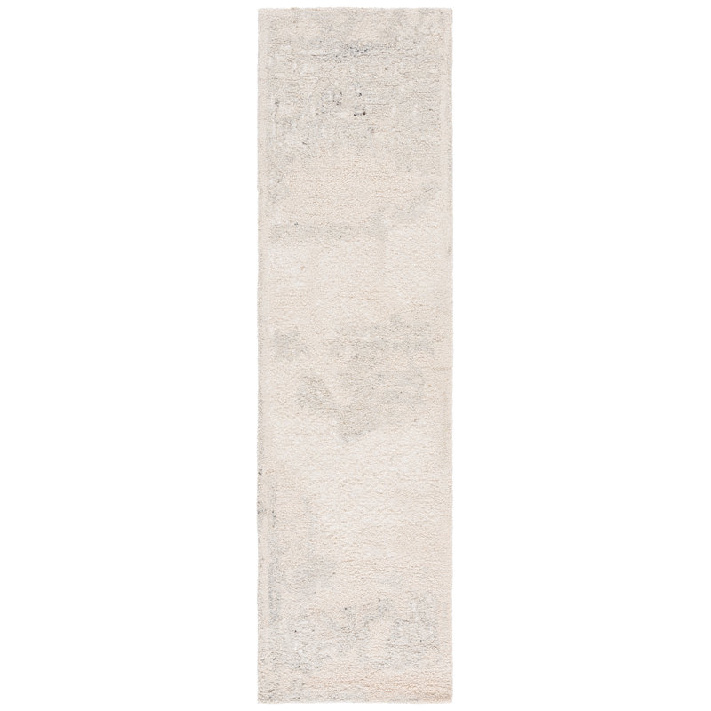Tapis Falyn 105 ivoire / gris, Tapis de couloir 2 pi 3 po x 9 pi