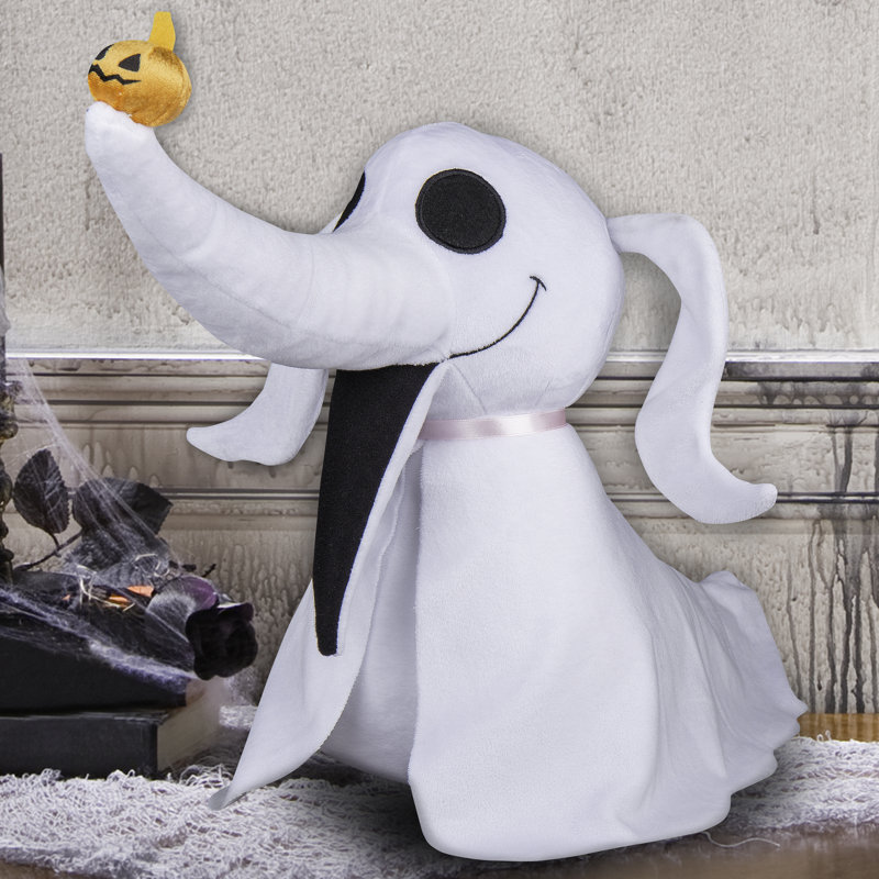 Zero Halloween Greeter avec le nez de Jack-O'-Lantern, H 18 po x l 14,17 po x P 7,48 po