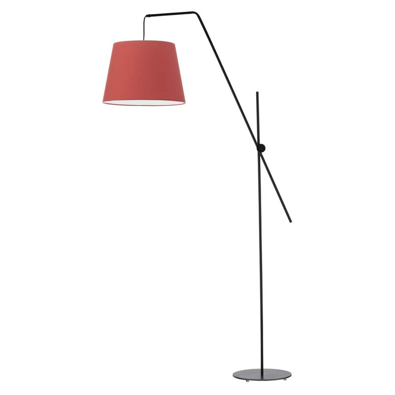 Ayash 176cm Task Floor Lamp, Red, Black