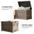 178 Gallon Outdoor Storage Box, Patio Deck Box With 2 Wheels, Handle Large Portable Wicker Rattan Deck Box For Patio Furniture Cushions, Throw Pillows, Garden Tools And Pool Floats-106669008