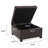 Quilted Cushion Multi-Function Storage Stool-1999922635