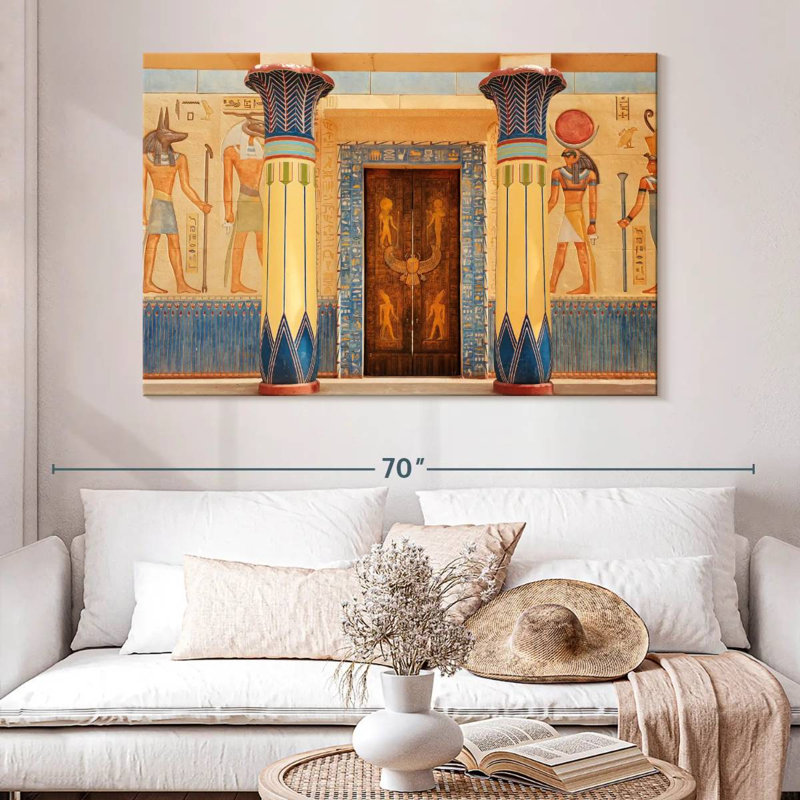 Ravi Échos de l'Égypte ancienne, H 34 po x l 51 po