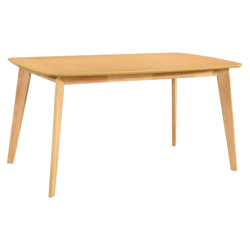 Table de salle à manger en chêne naturel de style décontracté pouvant accueillir 6 personnes