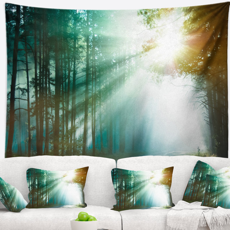 Tapisserie «Landscape Magic Blue Forest», H 78 po x l 92 po