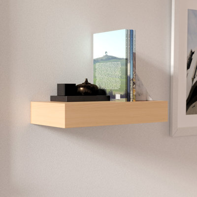 HIDE-A-SHELF Maple Clear Finish Concealed Floating Shelf