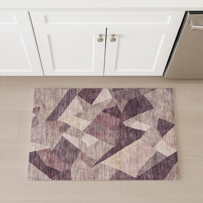 Machine Washable Indoor/Outdoor Kesler ACN2374 Abstract Rug, Rectangle 1'8" x 2'6"