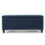 Banc de rangement avec garniture cloutée