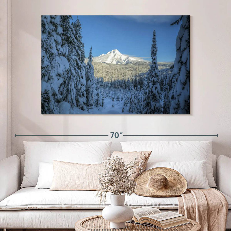 Alvord Mount Hood Winter Glimpse, H 34 po x l 51 po