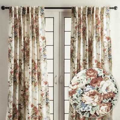 Maison d'Hermine Abbeville 100% Cotton Set of 2 Curtain - 50" x 96"