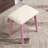 Liannon Contemporary Wood Vanity And Stool Set, Pink-874495270