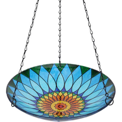 Camil Glass Hanging Birdbath