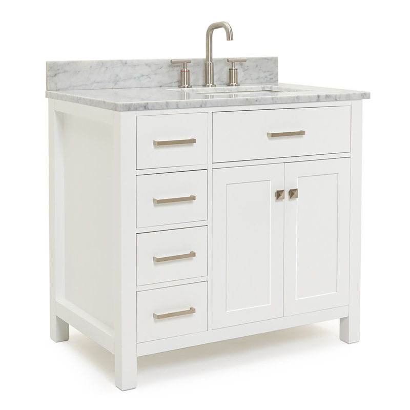 Ensemble de meuble-lavabo simple 37 po Aberdeenshire, Blanc