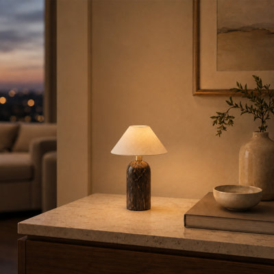 Lampe de table MARBELLE (Rotin naturel)