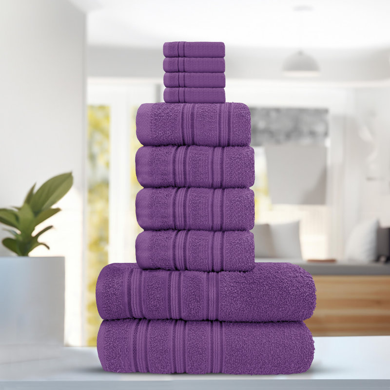 Petrine Premium Deluxe 100 Percent Cotton Bath Sheet, Purple