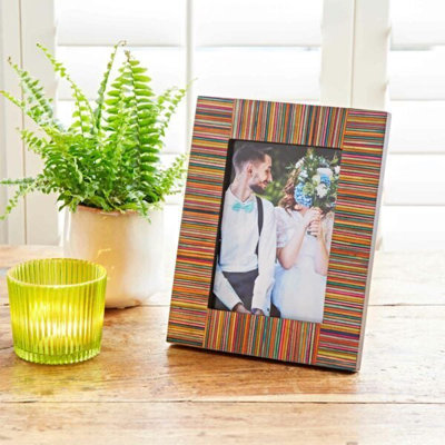 Multicoloured Solid Wood Picture Frame