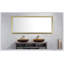 Miroir rectangulaire surdimensionné avec éclairage antibuée et à intensité variable pour salle de bain, salle de sport et studio de danse-493698346-493698349