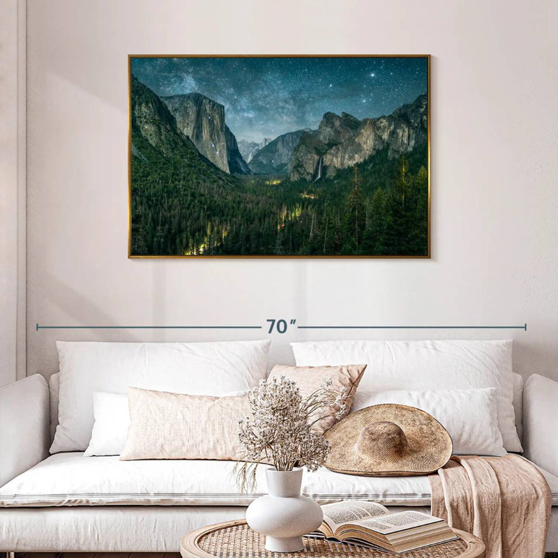 Yosemite, Cadre flottant doré, 43 po x 29 po