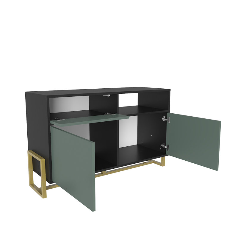 Nenzel 120cm W Sideboard, Black/Green