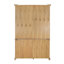 Armoire rustique en bois de style campagnard avec beaucoup de rangement, parfaite pour organiser et rehausser la décoration intérieure.-999378245