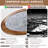 Irregular Tempered Glass Mirror, Walnut Wood Frame, 90×60Cm Wall Decor Mirror
