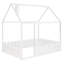 Structure de lit en bois pleine grandeur avec clôture, pour enfants, adolescents, filles, garçons