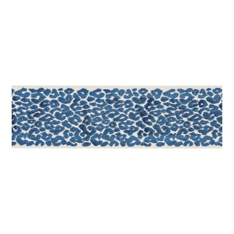Tissu léopard Oriana, Indigo
