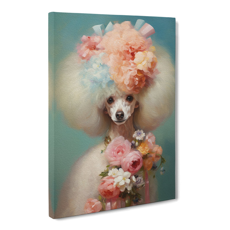 Poodle Impressionism - Wrapped Canvas Print, 60cm H x 40cm W x 3cm D