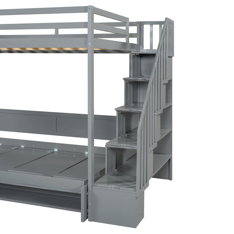 Lit escamotable double sur double avec lève-personne hydraulique et conception de bureau