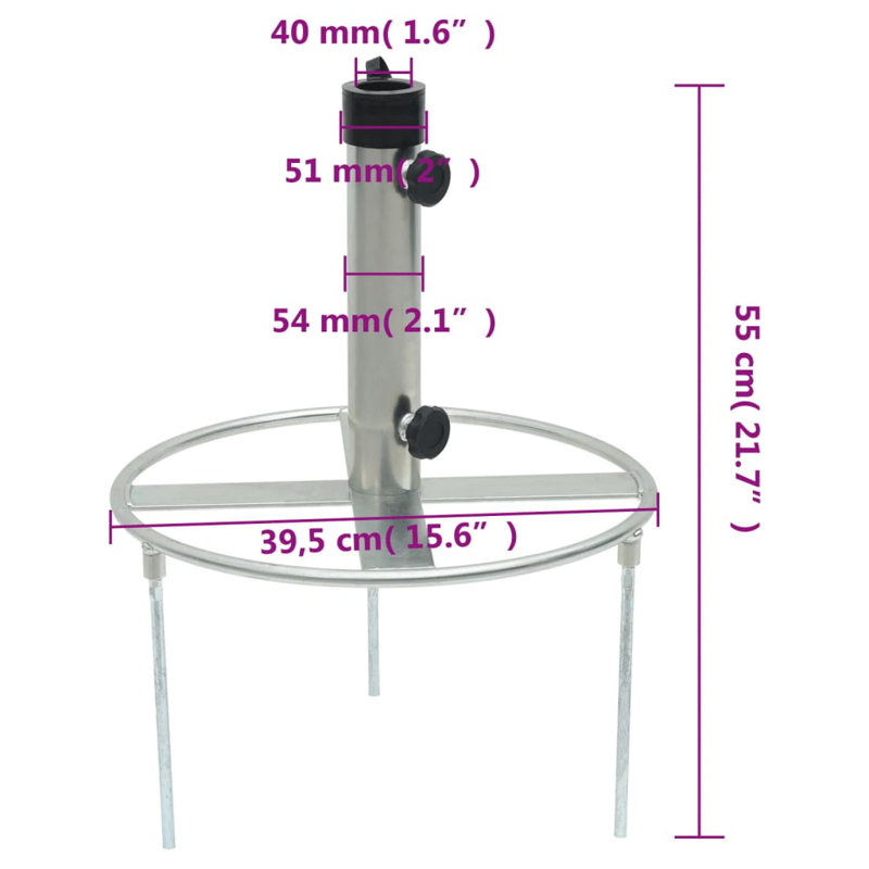 3.72kg Steel Umbrella Base