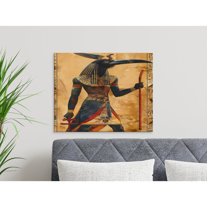 Ancient Egyptian God Horus Canvas Wall Art, Gallery Wrapped Print, Ready to Hang, Home Decor, Statement Piece