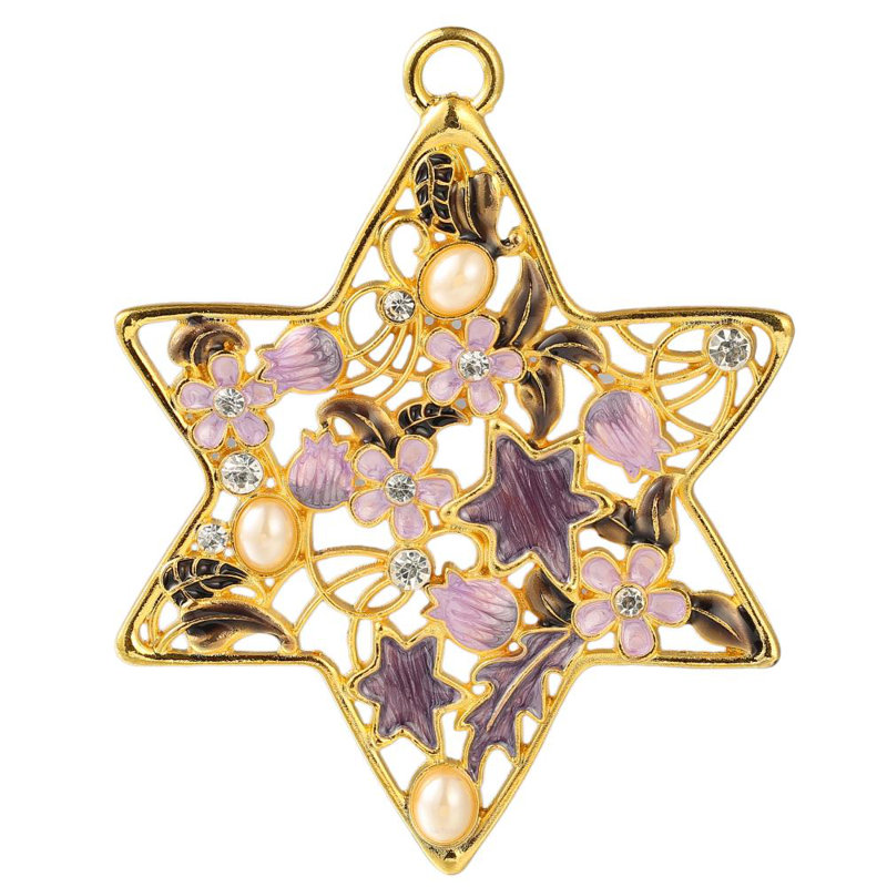 Ornement en forme de fêtes traditionnel star of david
