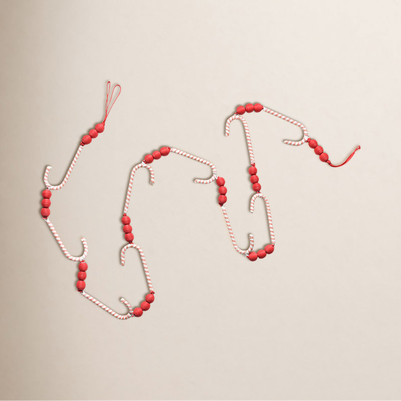 Christmas in the Village 96" Christmas Garland, Pink