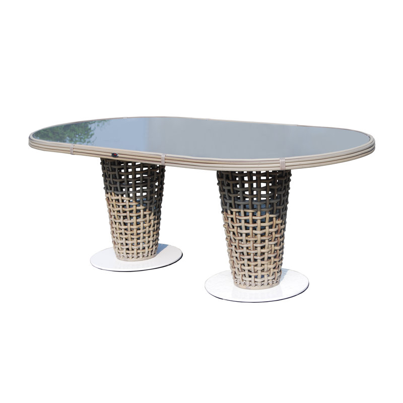 Dynasty Outdoor 7 - Piece Dining Set with Cushions, Canvas Canvas Sunbrella® Canvas, Kubu Mushroom
