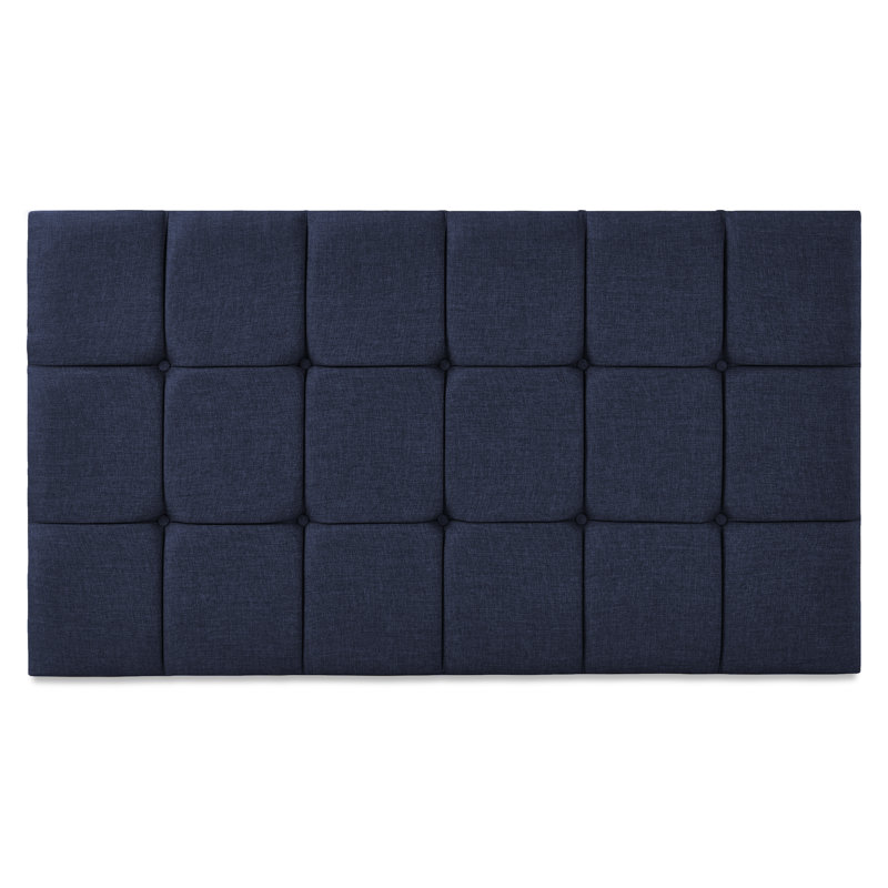 Brickhouse Upholstered Headboard, Small Single (2'6), Mid Blue